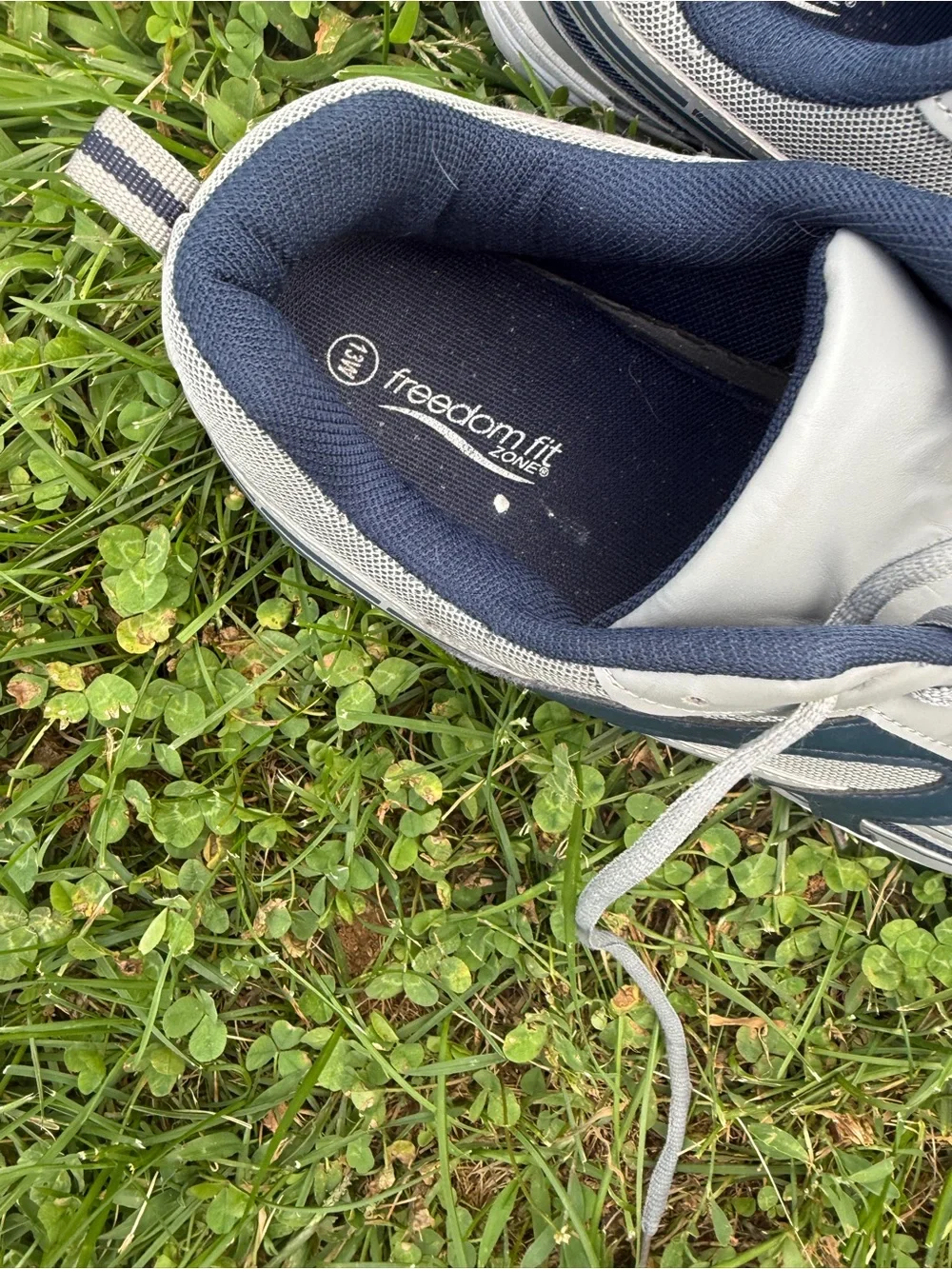 Fit Freedom Athletic Walking Shoes Gray Navy Size 13W
